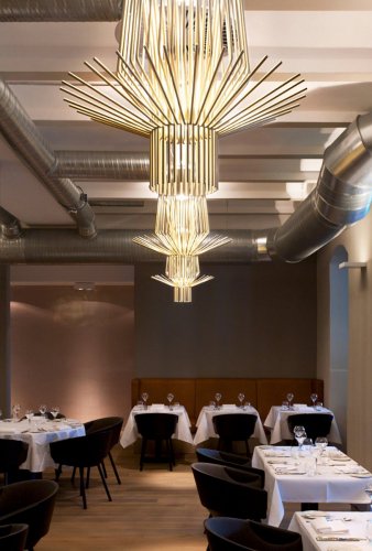 Restaurant Chez Fou Angela Franke Photography Speisesaal, Detail Deckenleuchte