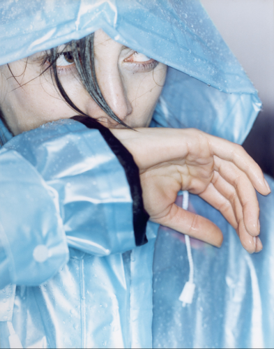 cyclists in the rain