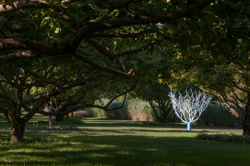 Kunstobjekt im Garten vom Chateau du Rivau